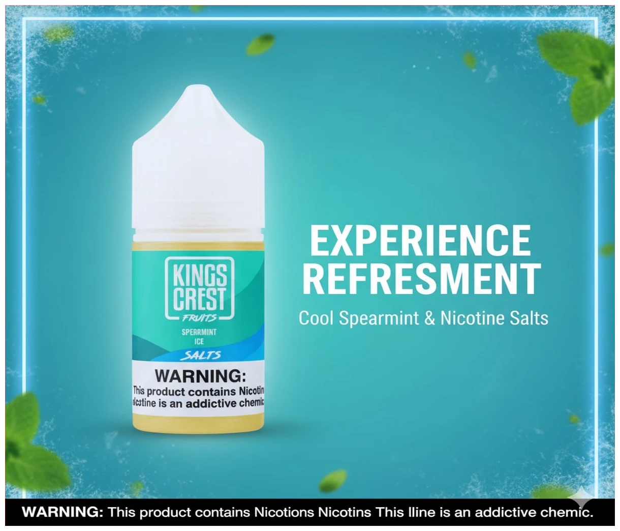 Kings Crest Fruits Spearmint Ice Salt 30ml 1 Banner Spearmint 30ml