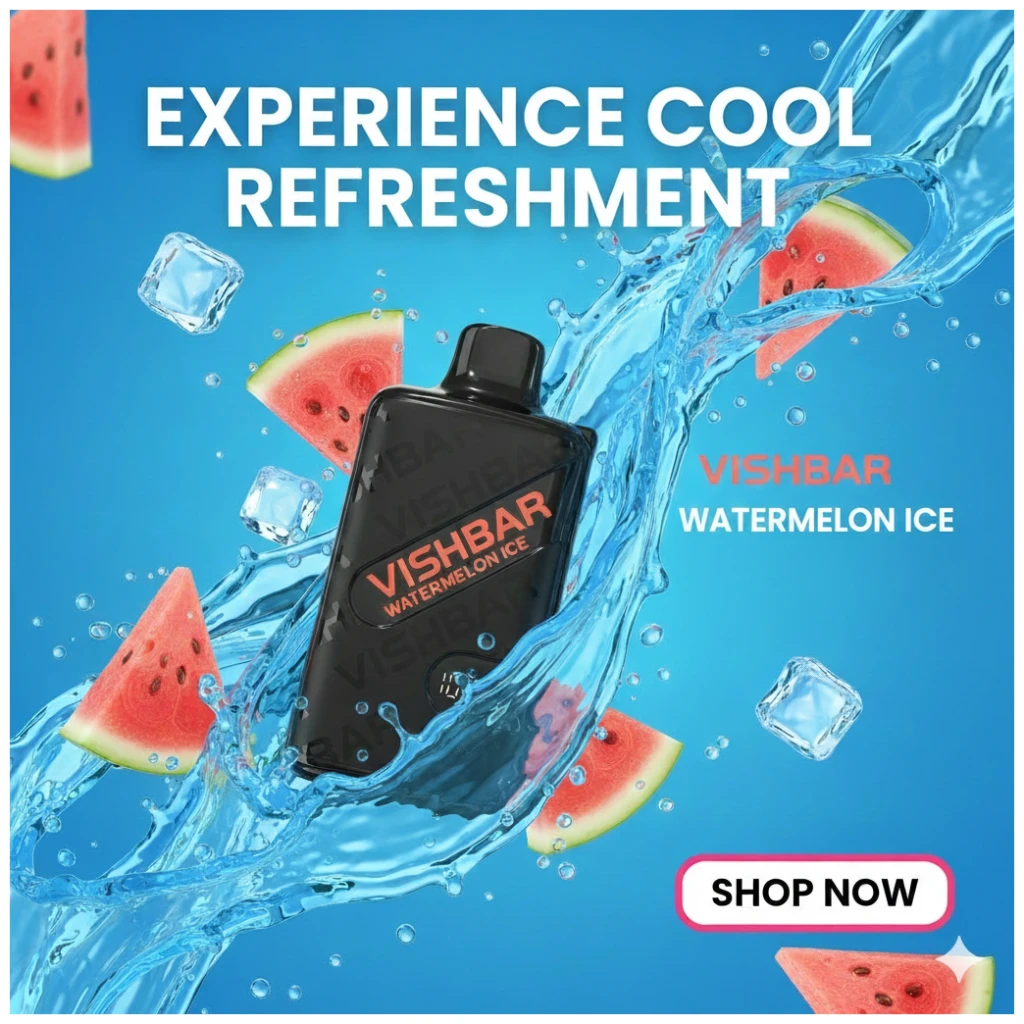 VISHBAR WEEKLY 20000 Puffs Watermelon Ice 1 Banner VISHBAR WEEKLY 20000 Puffs Watermelon Ice