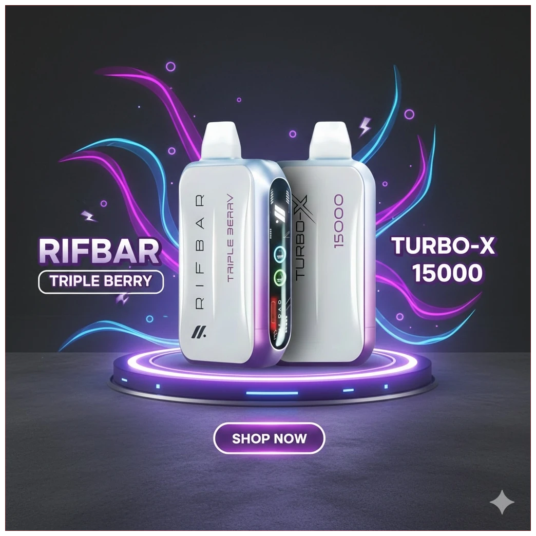 Vaporizador RIFBAR X 15000 Puff Triple Berry 1 Banner Vaporizador RIFBAR X 15000 Puff Triple Berry