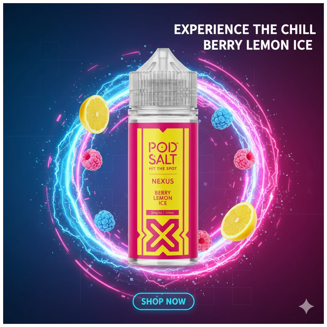 Pod Salt Berry Lemon Ice 100ml 1 Berry Lemon Ice banner 100 ml