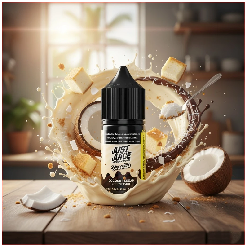 Just Juice Coconut Cream Cheesecake Salt 30ml 1 Just Juice Coconut Cream Cheesecake Salt 30ml