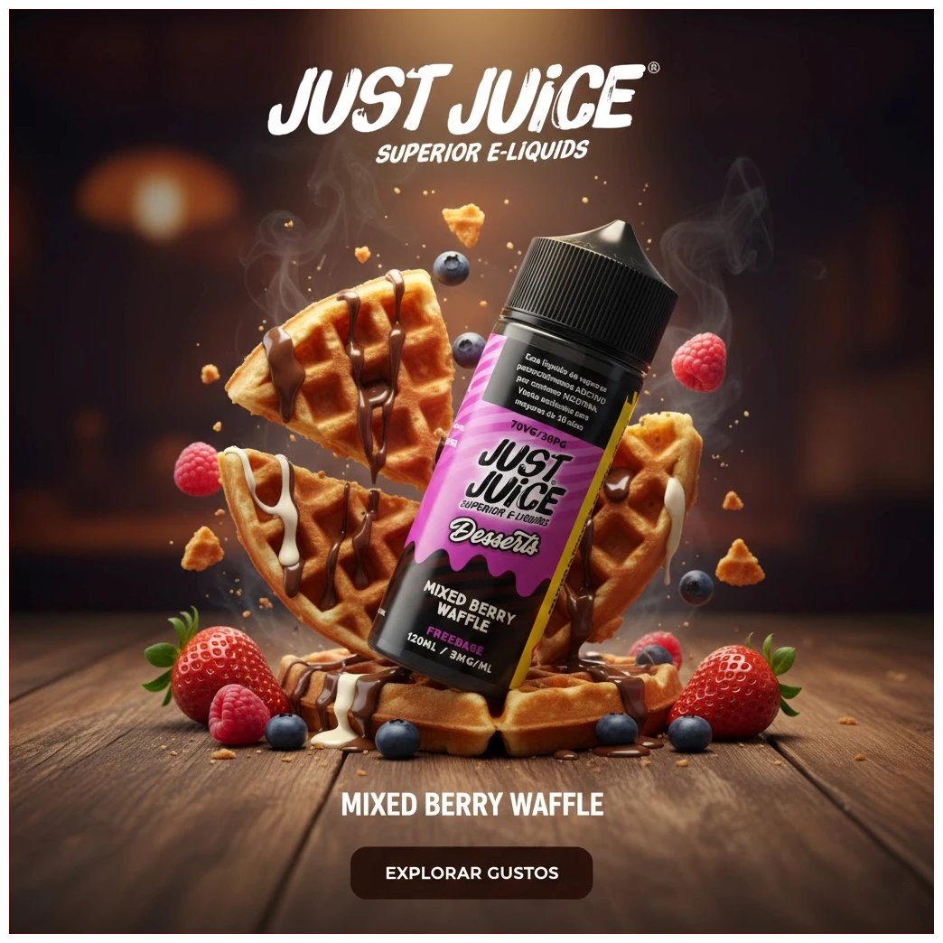 Just Juice Mixed Berry Waffle 120ml 1 Just Juice Mixed Berry Waffle 120ml