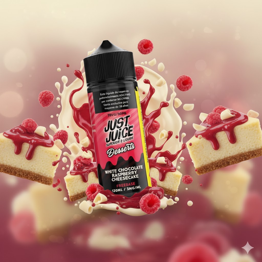 Just Juice White Chocolate Raspberry Cheesecake 120ml 1