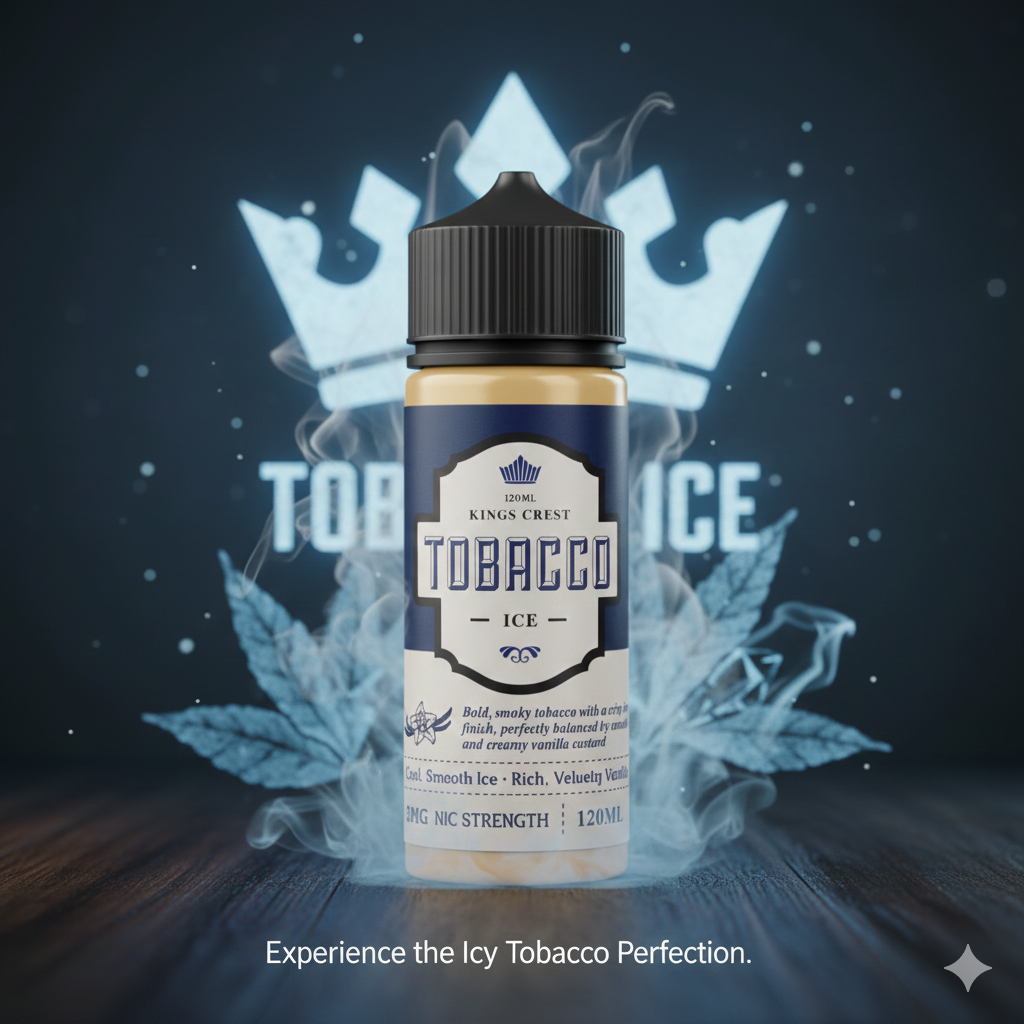 Kings Crest Tobacco Vct Ice 120ml 1 LIQUIDO KINGS CREST VCT ICE 120 ML