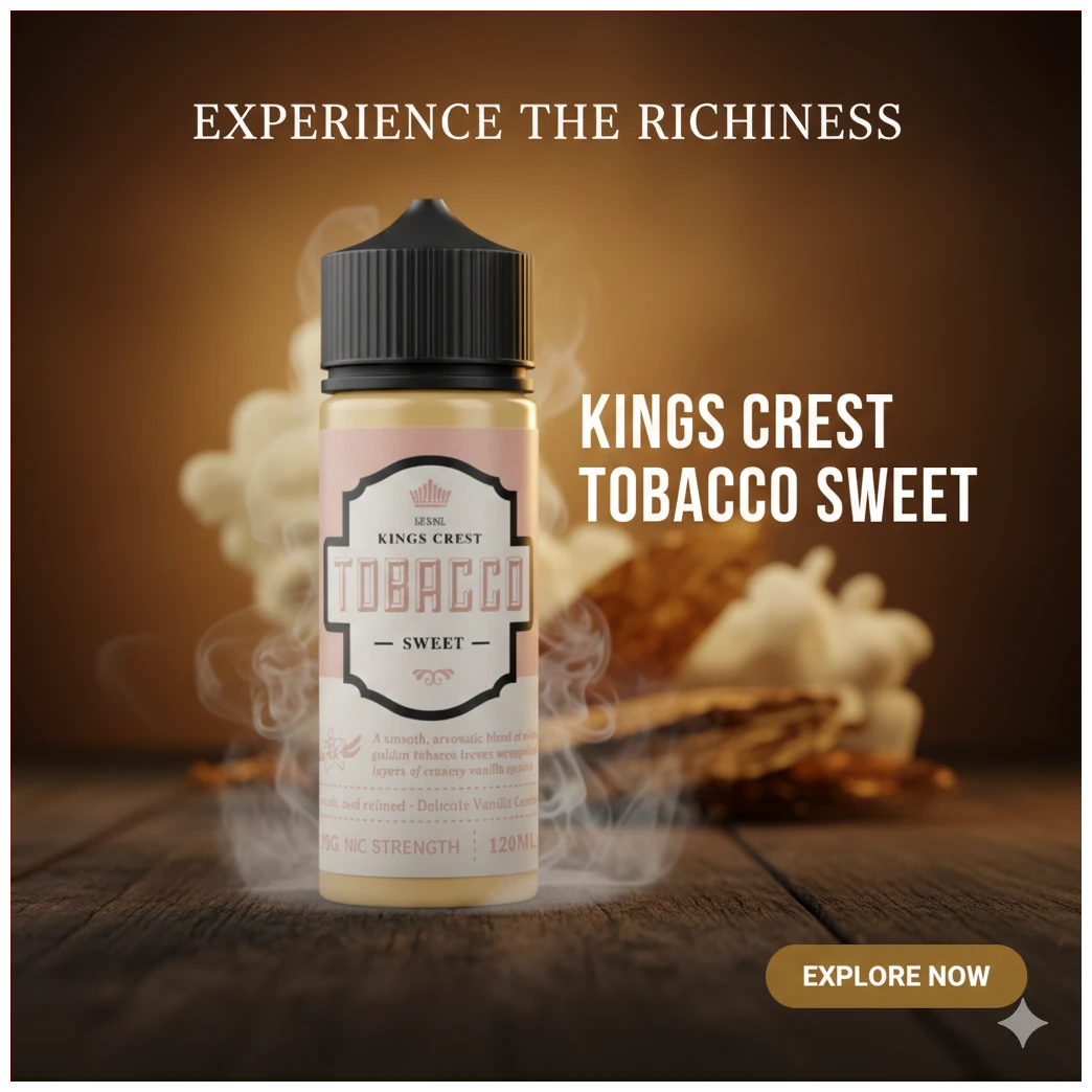 Kings Crest Tobacco Vct Sweet 120ml 1 LIQUIDO KINGS CREST VCT SWEET 120 ML