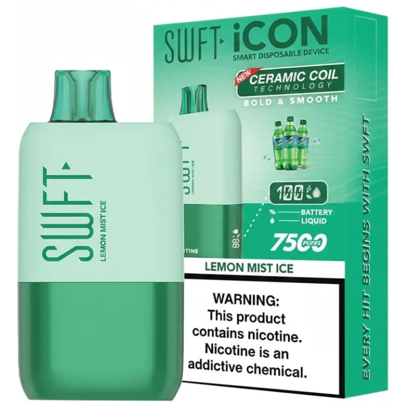 Vaporizador SWFT ICON 7500 Puff Lemon Mist Ice