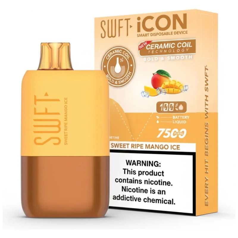 Vaporizador SWFT ICON 7500 Puff Sweet Ripe Mango Ice