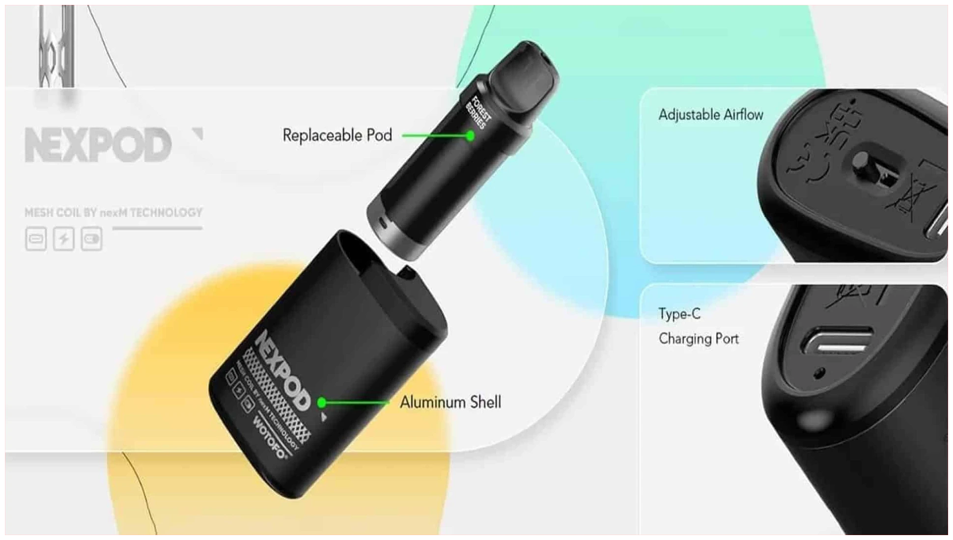 Vaporizador Wotofo Nexpod Kit Forrest Berries 5000 Puffs 1 Wotofo Kit