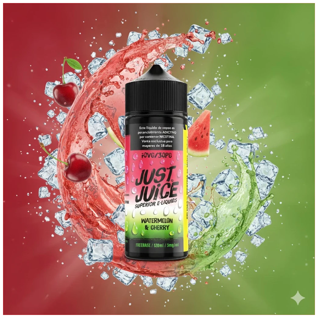 banner Just Juice Watermelon Cherry Super Ice 120ml