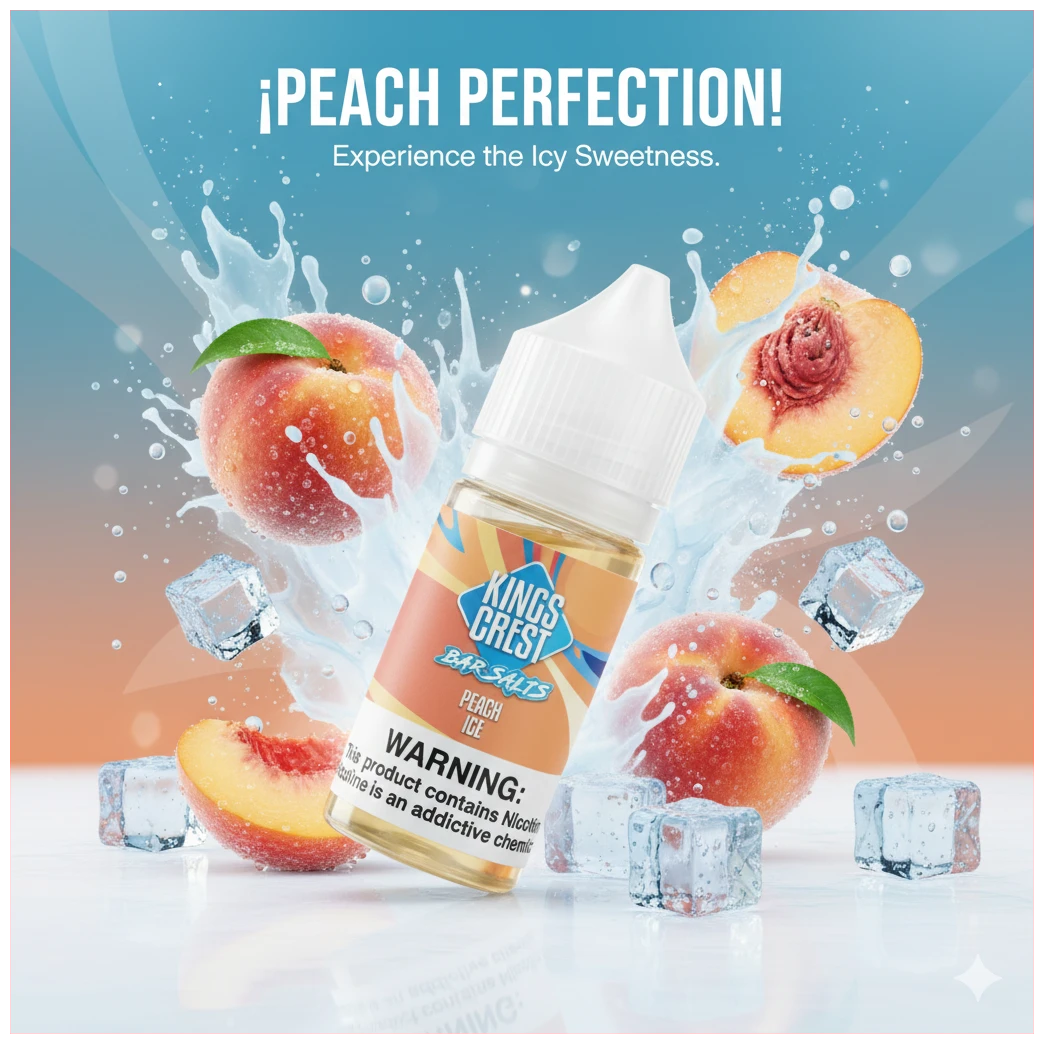 kings crest bar salts PEACH ice 30 ml