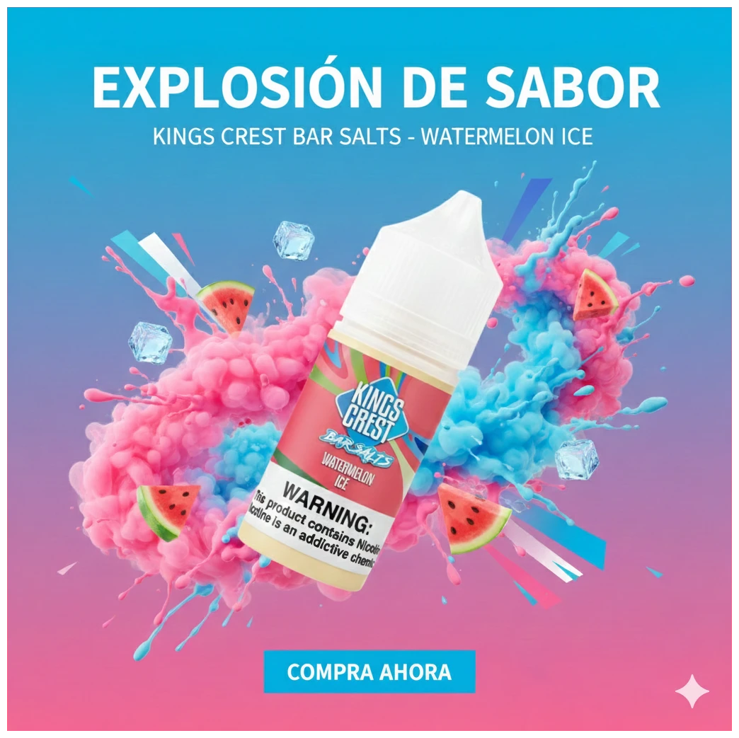 Kings Crest Bar Watermelon Ice Salt 30ml 1 kings crest bar salts watermelon ice 30 ml 1