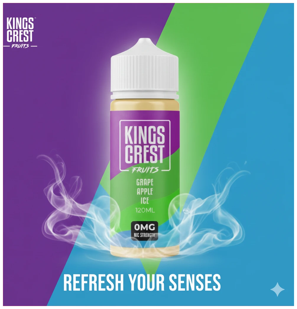 Kings Crest Fruits Grape Apple Ice 120ml 1 kings crest fruits grape apple ice 120 ml