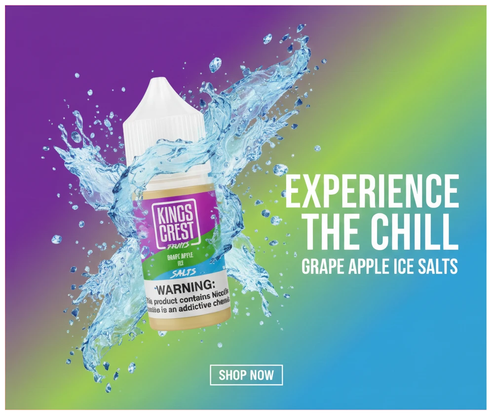 Kings Crest Fruits Grape Apple Ice Salt 30ml 1 kings crest fruits grape apple ice 30 ml banner