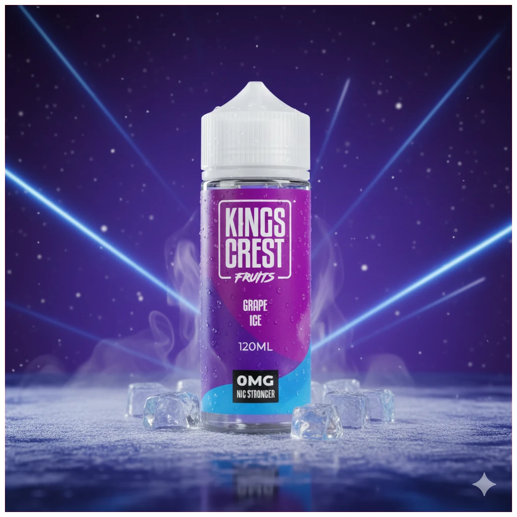 Kings Crest Fruits Grape Ice 120ml 1 kings crest fruits grape ice 120 ml banner