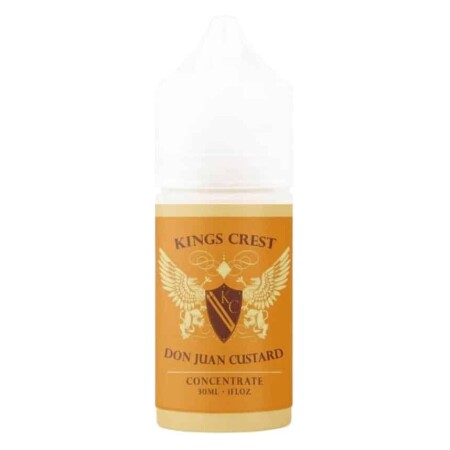 Encuentra las mejores marcas de E liquids 10 Kings Crest Don Juan Custard Salt 30ml