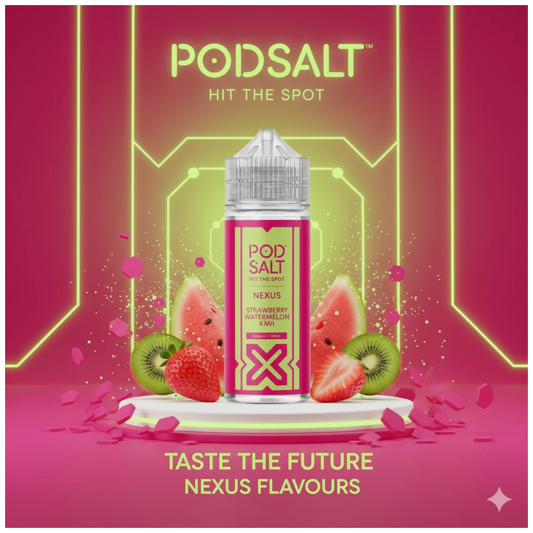 Pod Salt Strawberry Watermelon Kiwi 100ml 1 pod salt strawberry watermelon kiwi banner