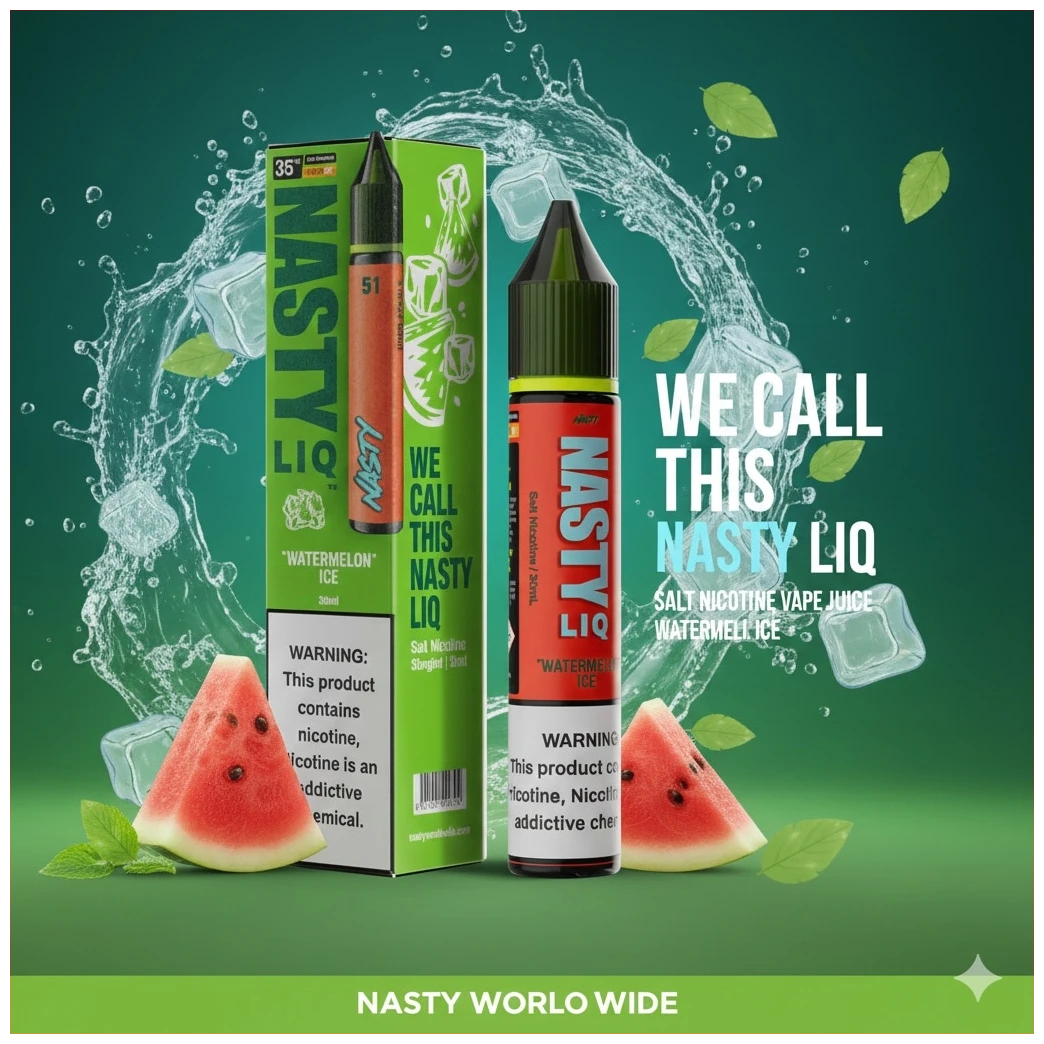 Nasty Juice Watermelon Ice Salt 30ml 1 Banner Nasty Juice Watermelon Ice Salt 30ml