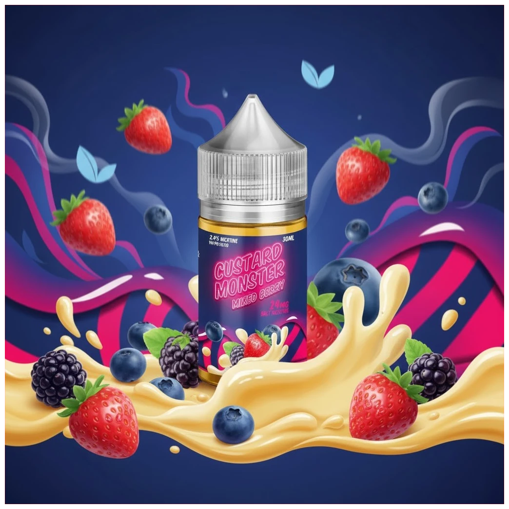 Custard Monster Mixed Berry Salt 30ml 1