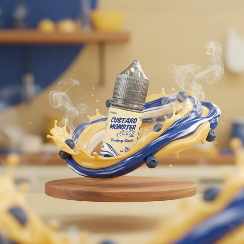 Custard Monster Swirl Blueberry Vanilla Salt 30ml 1 Custard Monster Swirl Blueberry Vanilla Salt 30ml