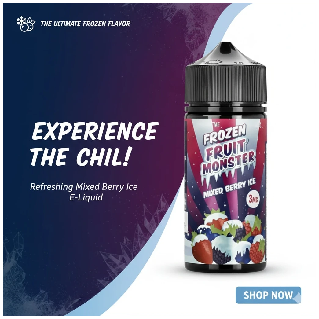 Frozen Fruit Monster Mixed Berry 100ml 1 Frozen Fruir Monstr Mixed Berry ice 100ml banner