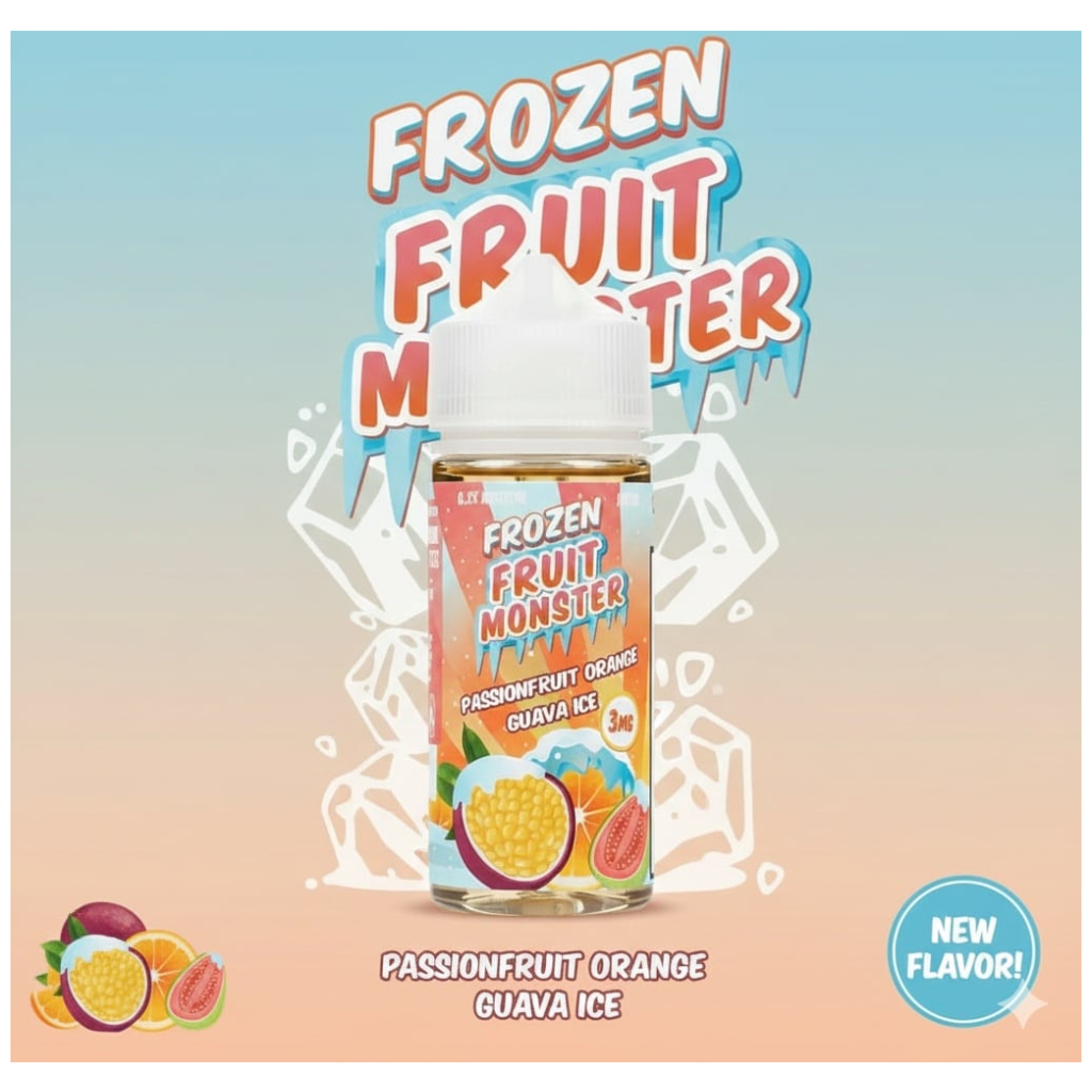Frozen Fruit Monster Passion Fruit Orange Guava 100ml 1 Frozen Fruit Monster Passion Orange Guava 100ml banner