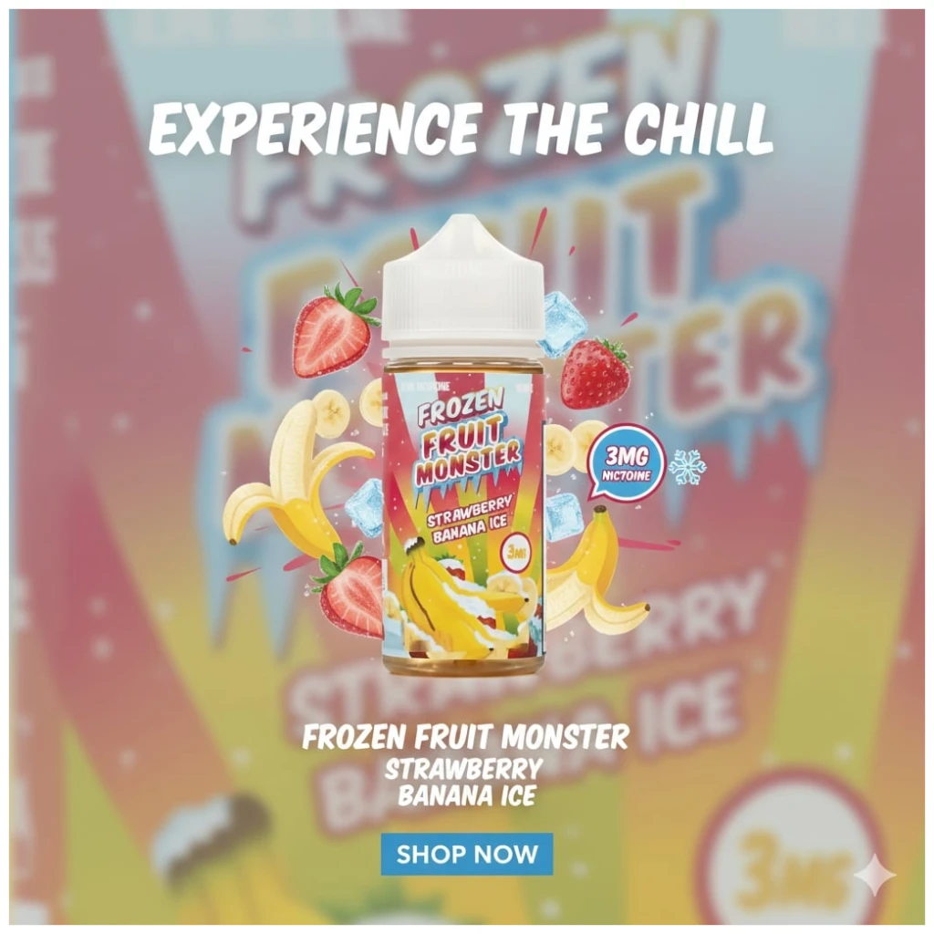 Frozen Fruit Monster Strawberry Banana 100ml 1 Frozen Fruit Monster Strawberry Banana Ice 100ml banner