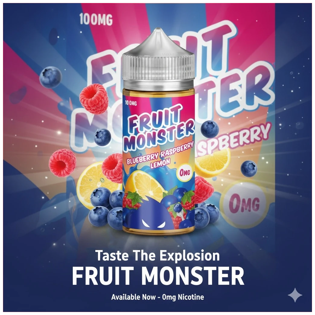Fruit Monster Blueberry Raspberry Lemon 100ml 1 Fruit Monster Blueberry Raspberry Lemon 100ml banner