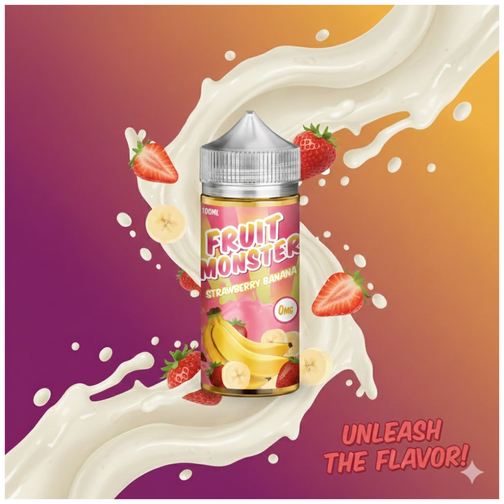 Fruit Monster Strawberry Banana 100ml 1 Fruit Monster Strawberry Banana 100ml banner 1