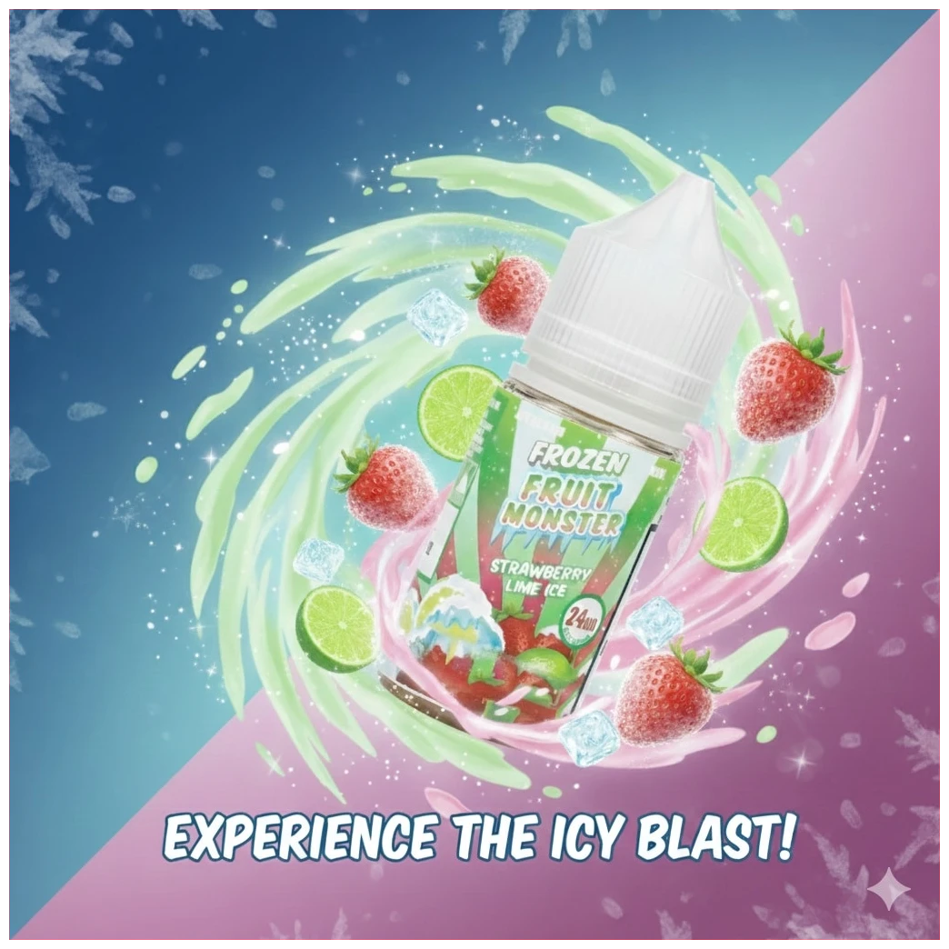 Fruit Monster Strawberry Lime Salt 30ml 1 Fruit Monster Strawberry Lime Salt 30ml banner