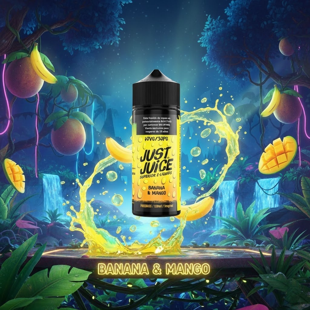 Just Juice Banana Mango Super Ice 120ml 1 Just Juice Banana Mango Super Ice 120ml