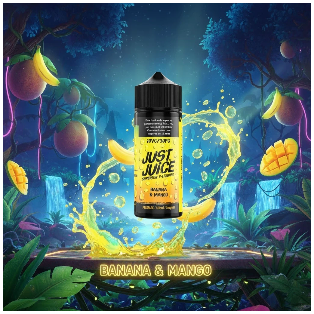 Just Juice Banana Mango Super Ice 120ml 1 Just Juice Banana Mango Super Ice 120ml