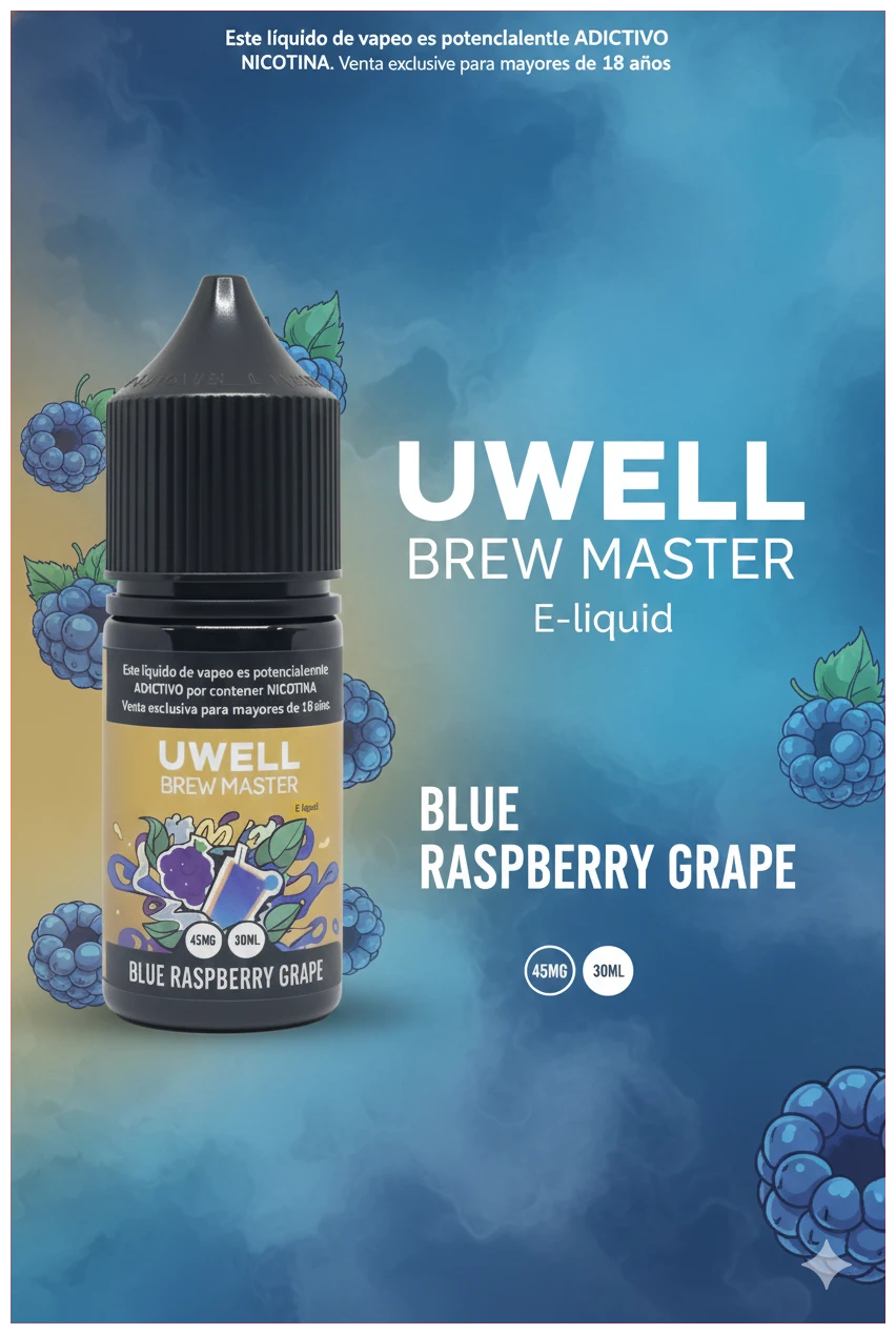 Uwell Blue Raspberry Grape Salt 30ml 1 Liquido Uwell Blue Raspberry Grape Salt 30ml banner