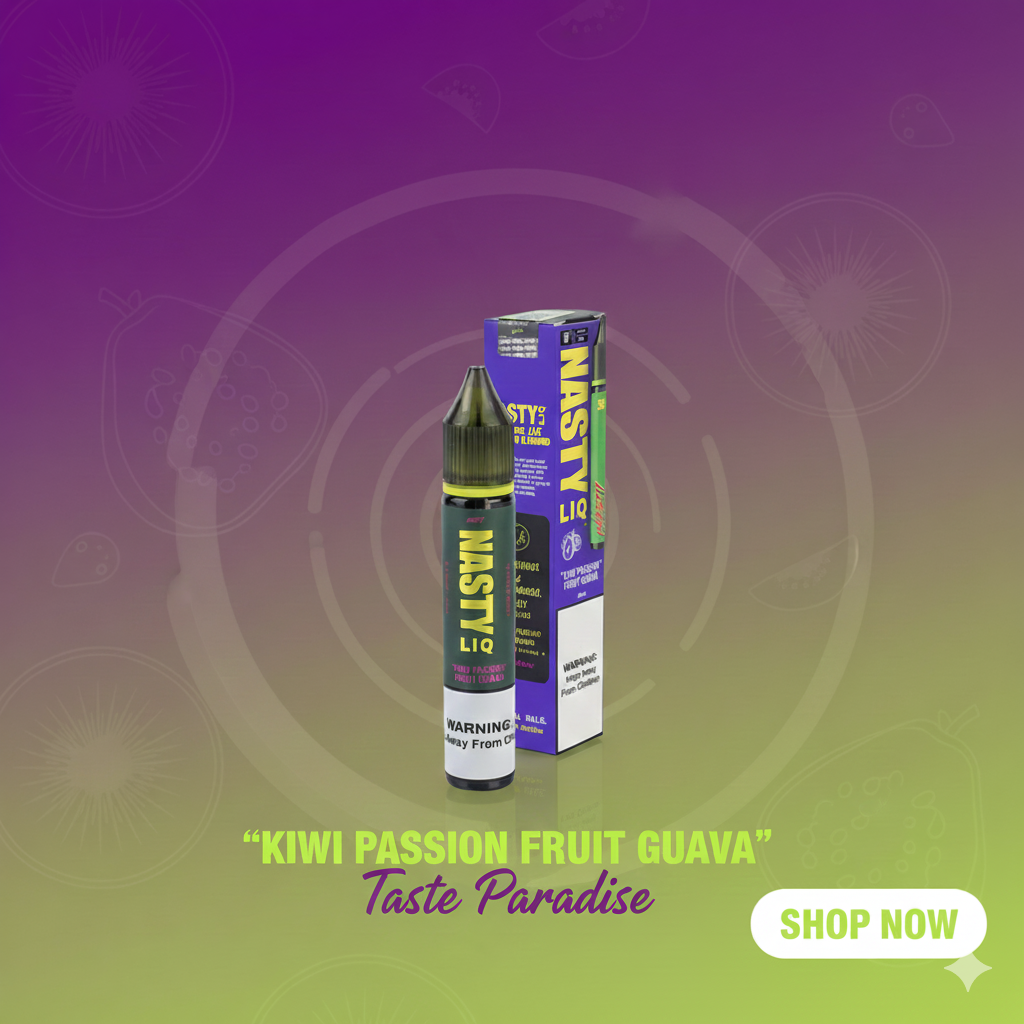 Nasty Juice Kiwi Passion Fruit Guava Salt 30ml 1 Nasty juice kiwi passionfruit guava salt banner 3