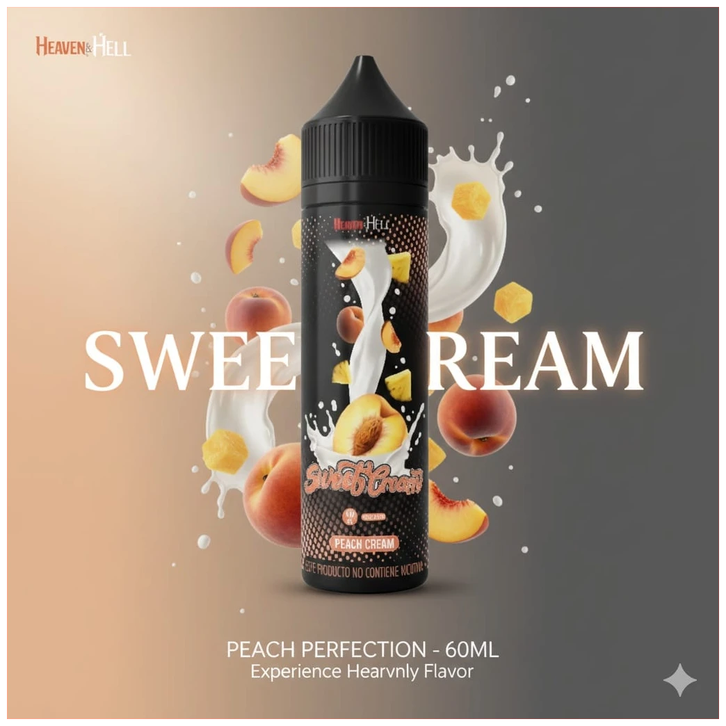 Heaven & Hell Peach Cream 60ml 1 Peach Cream 60ml Banner