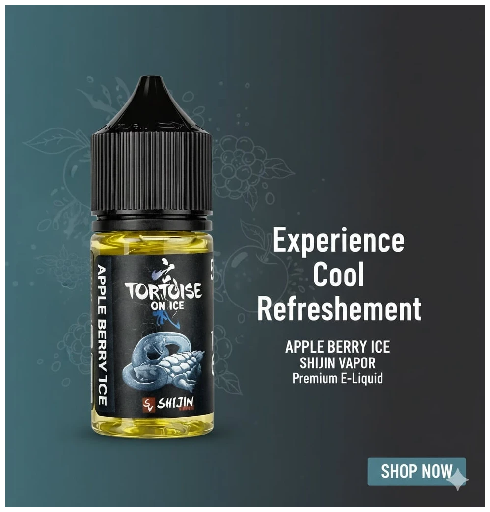 Shijin Vapor Tortoise On Ice Salt 30ml 1 Shijin Vapor Tortoise On Ice Salt 30ml Banner