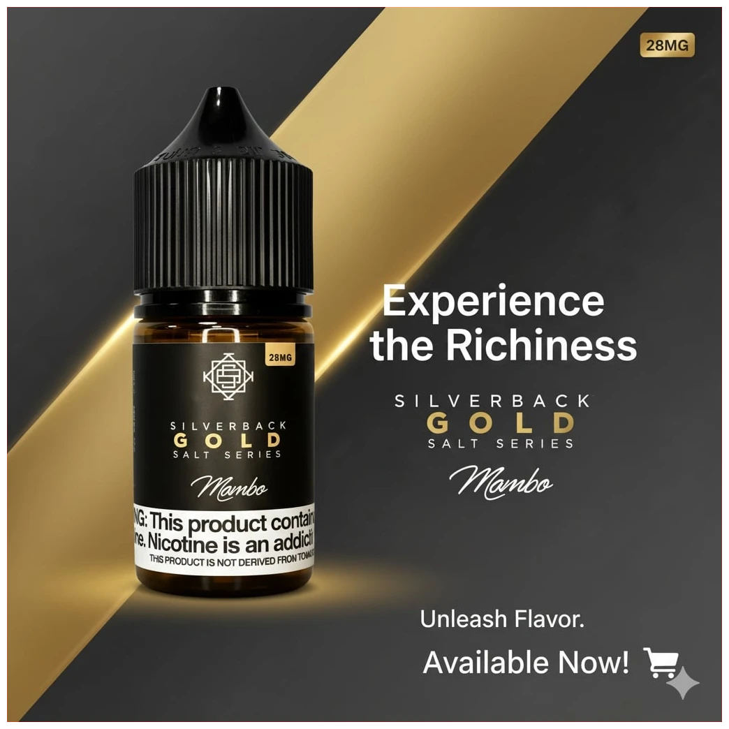 Silver Back Gold Mombo Salt 30ml 1 Silver Back Gold Mombo Salt 30ml Banner