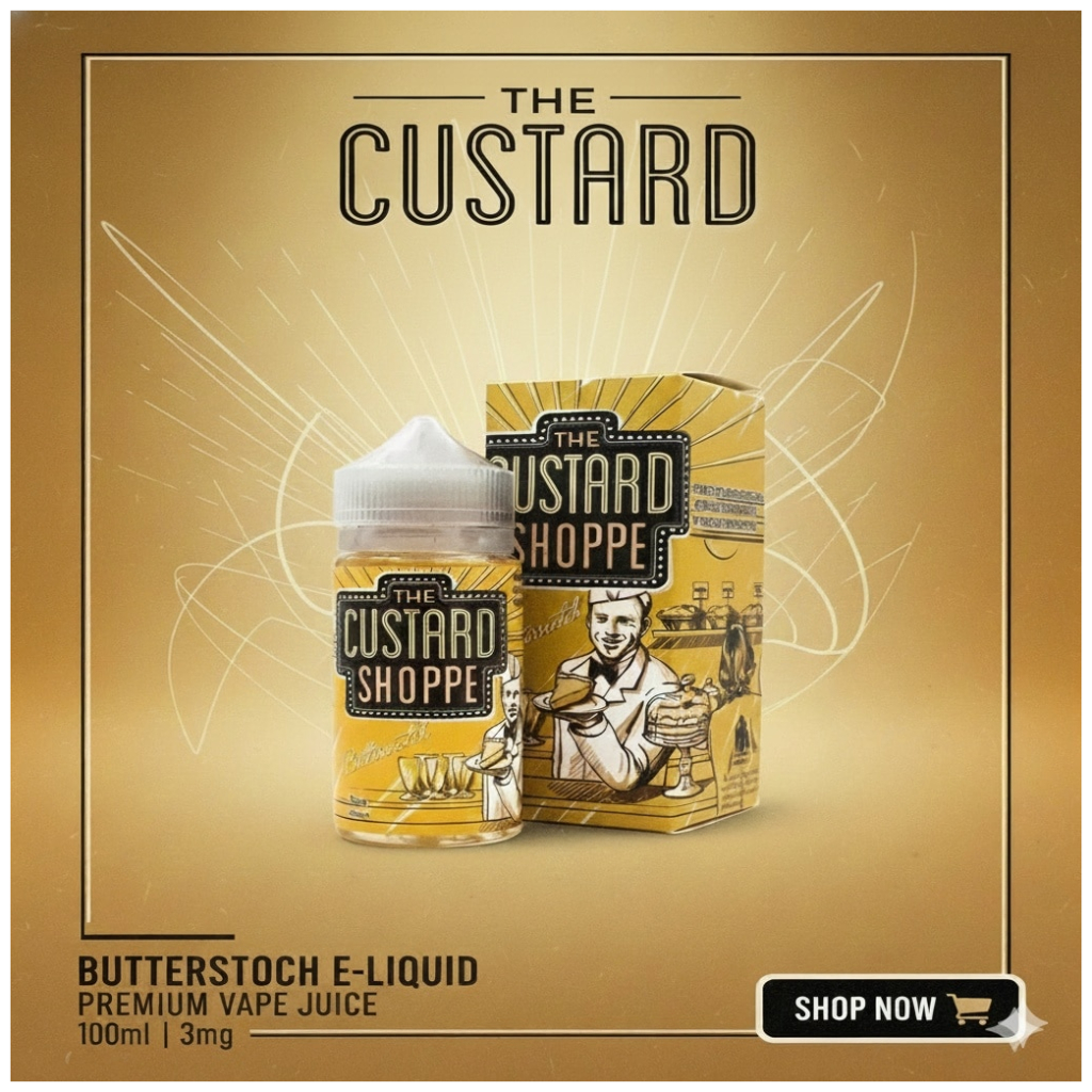The Custard Shoppe Buttersotch 100ML BANNER 1