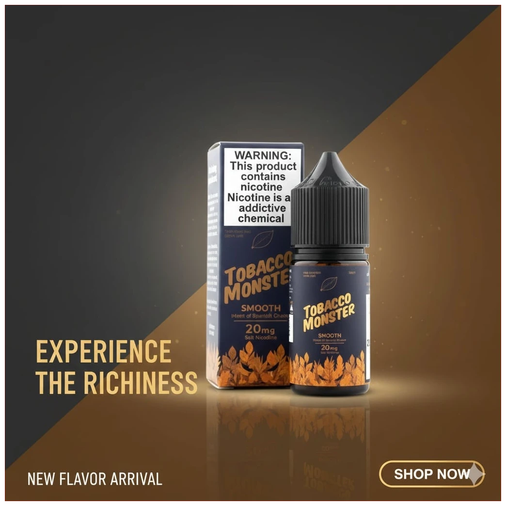 Tobacco Monster Smooth Salt 30ml 1 Tobacco Monster Smooth Salt 30ml banner