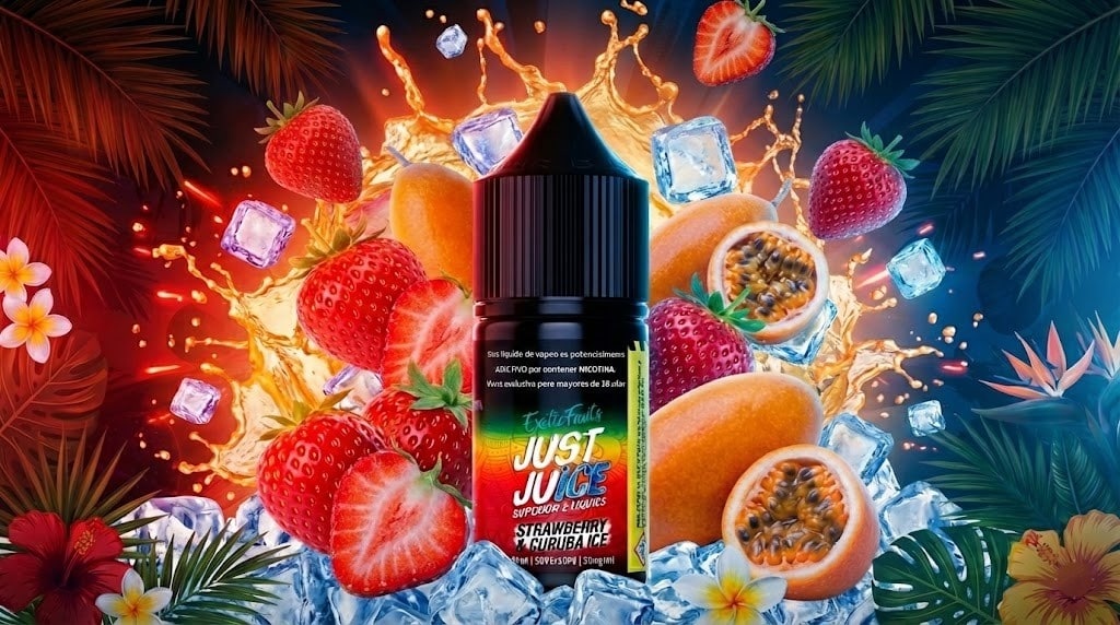 banner Just Juice Strawberry Curuba Super Ice Salt 30ml