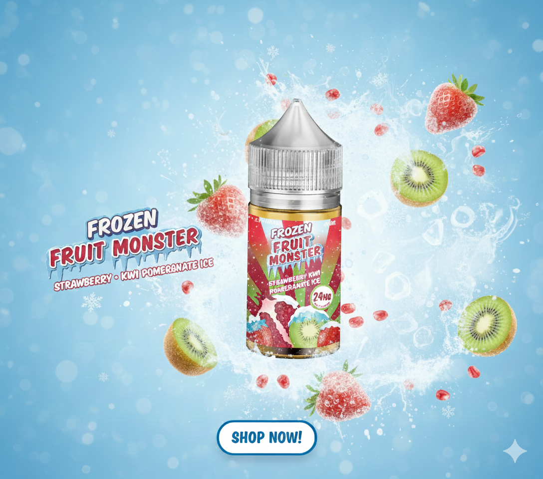 Frozen Fruit Monster Strawberry Kiwi Pomegranate Salt 30ml 1 frozen fruit monster strawberry kiwi pomegranate 30ml banner 1