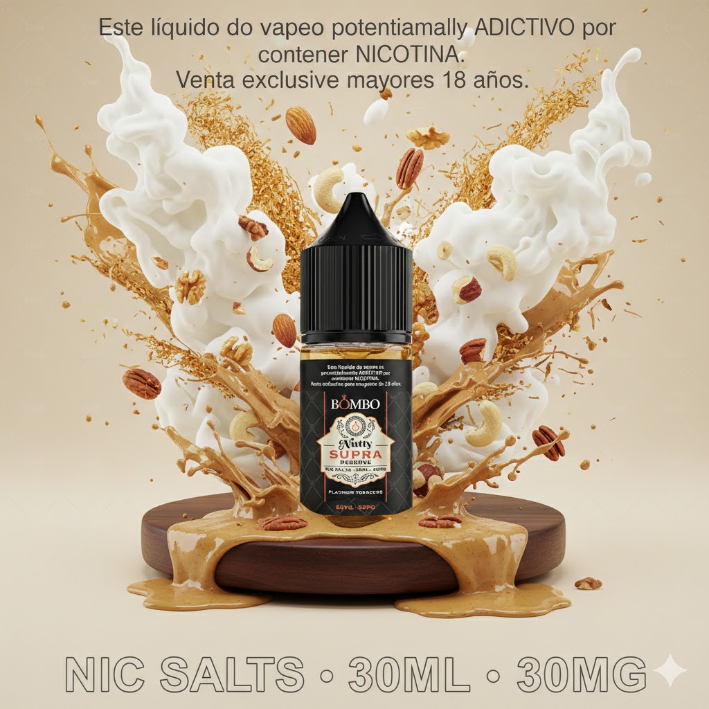 Banner Bombo Nutty Supra Reserva Salt 30ml