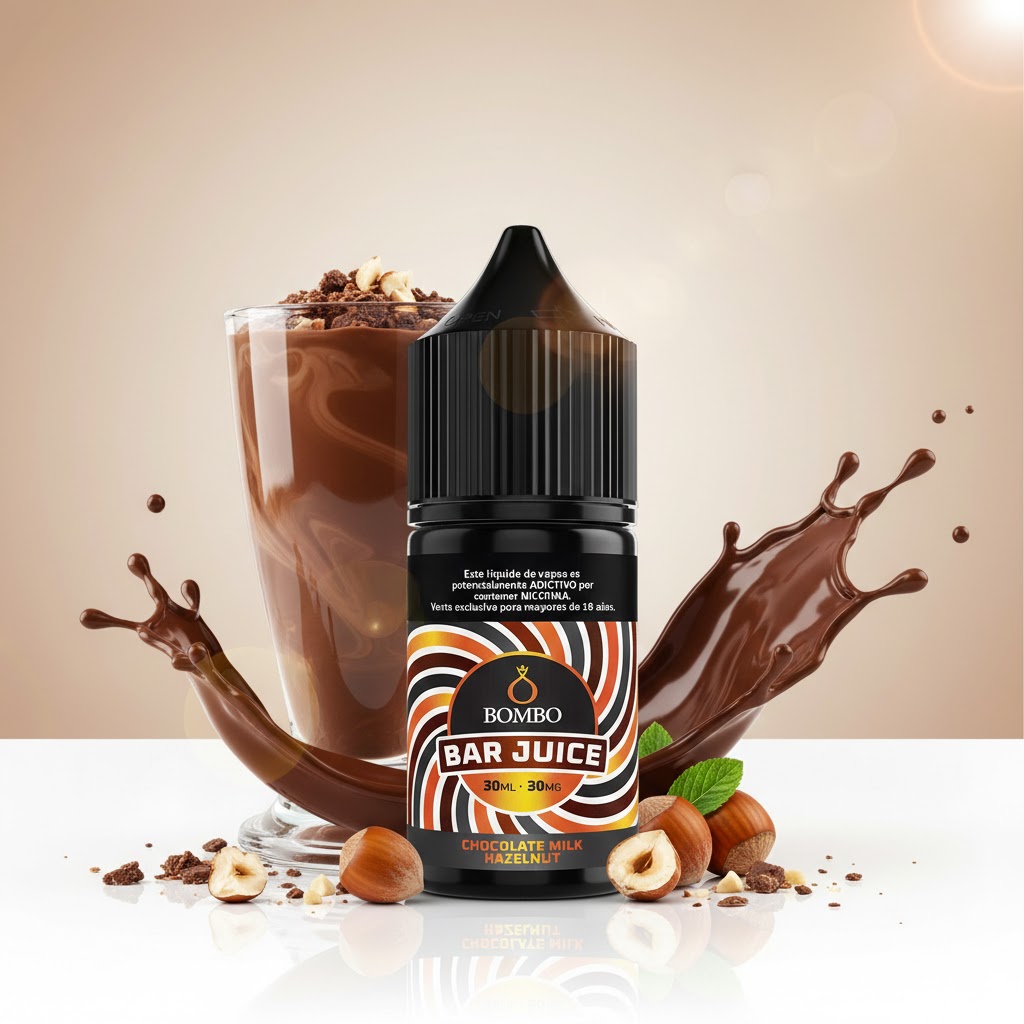 Banner Liquido Bombo Bar Juice Chocolate Milk Hazelnut Salt 30ml