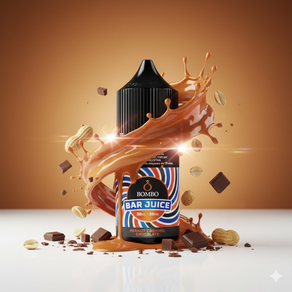 Banner Liquido Bombo Bar Peanut Caramel Chocolate Salt 30ml