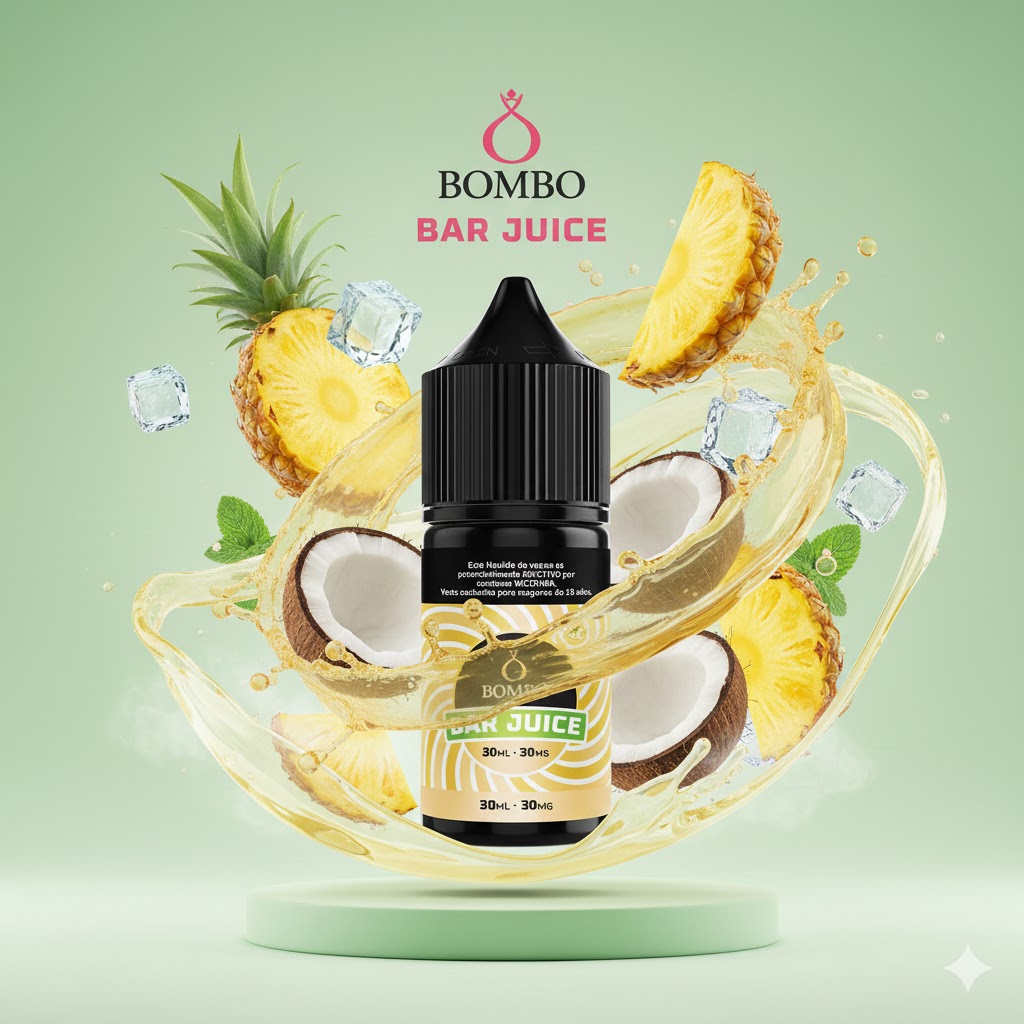 Bombo Bar Pineapple Coconut Ice Salt 30ml 1 Banner Liquido Bombo Bar Pineapple Coconut Ice Salt 30ml