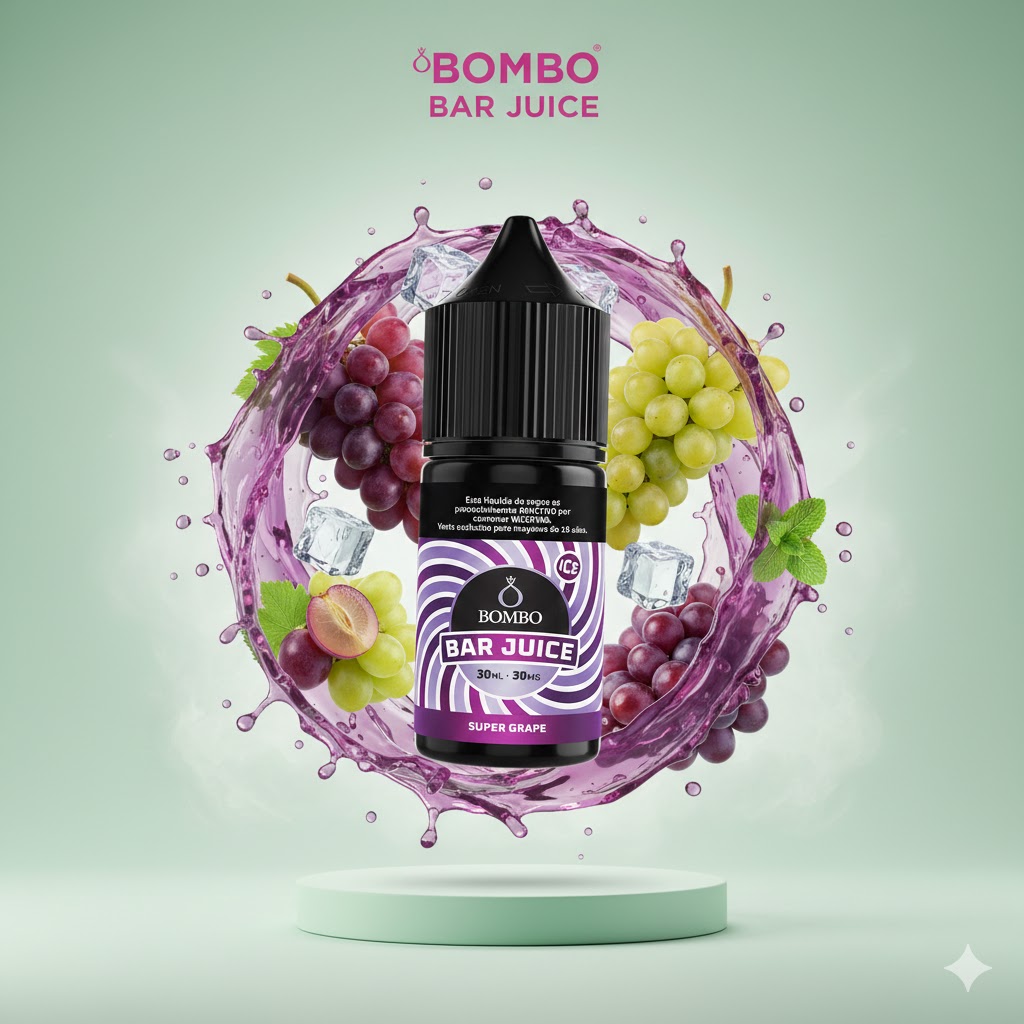 Bombo Bar Super Grape Ice Salt 30ml 1 Banner Liquido Bombo Bar Super Grape Ice Salt 30ml