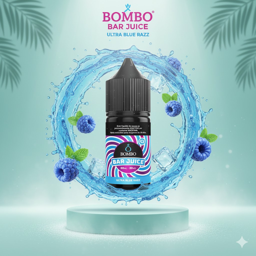 Bombo Bar Ultra Blue Razz Salt 30ml 1 Banner Liquido Bombo Bar Ultra Blue Razz Salt 30ml