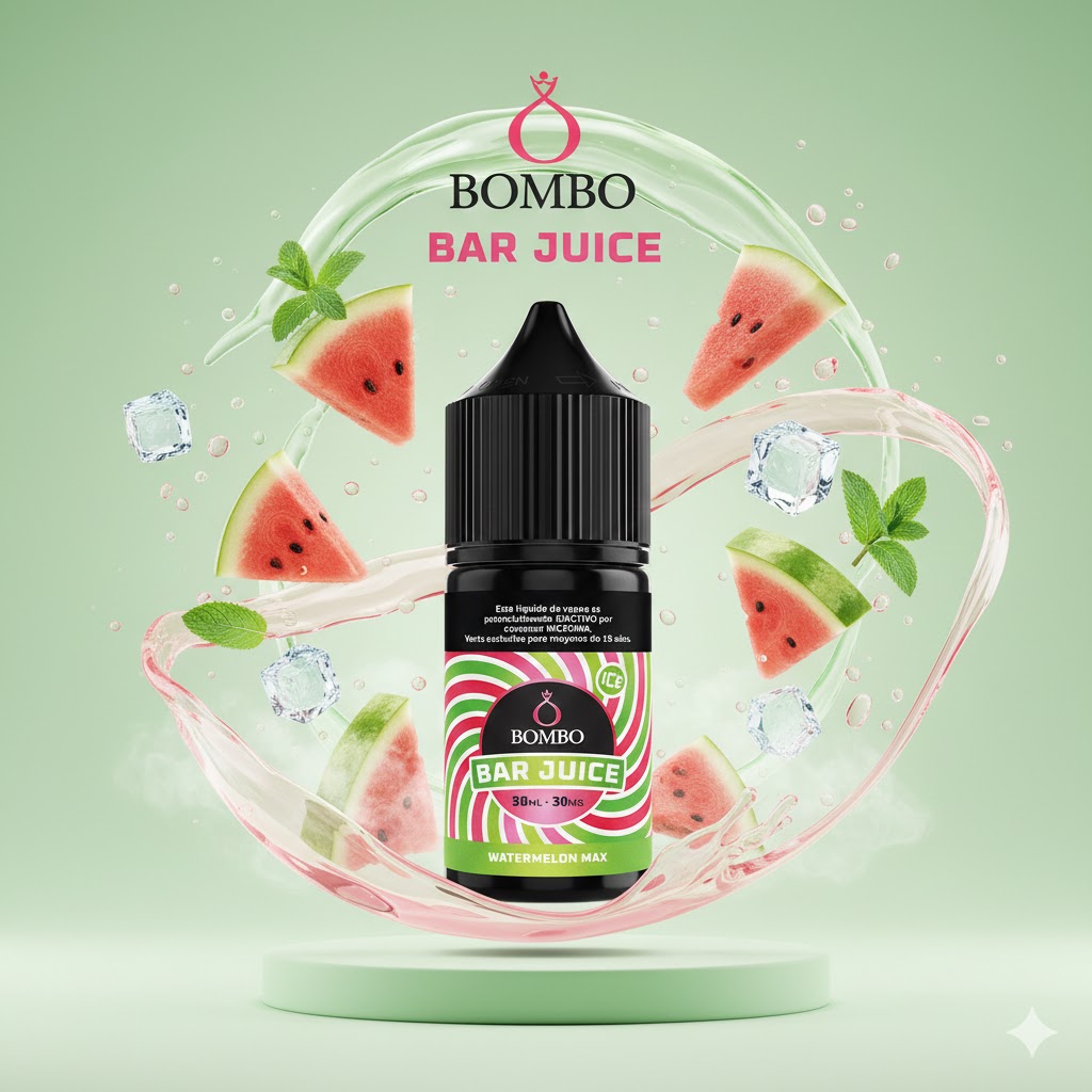 Bombo Bar Watermelon Max Ice Salt 30ml 1 Banner Liquido Bombo Bar Watermelon Max Ice Salt 30ml