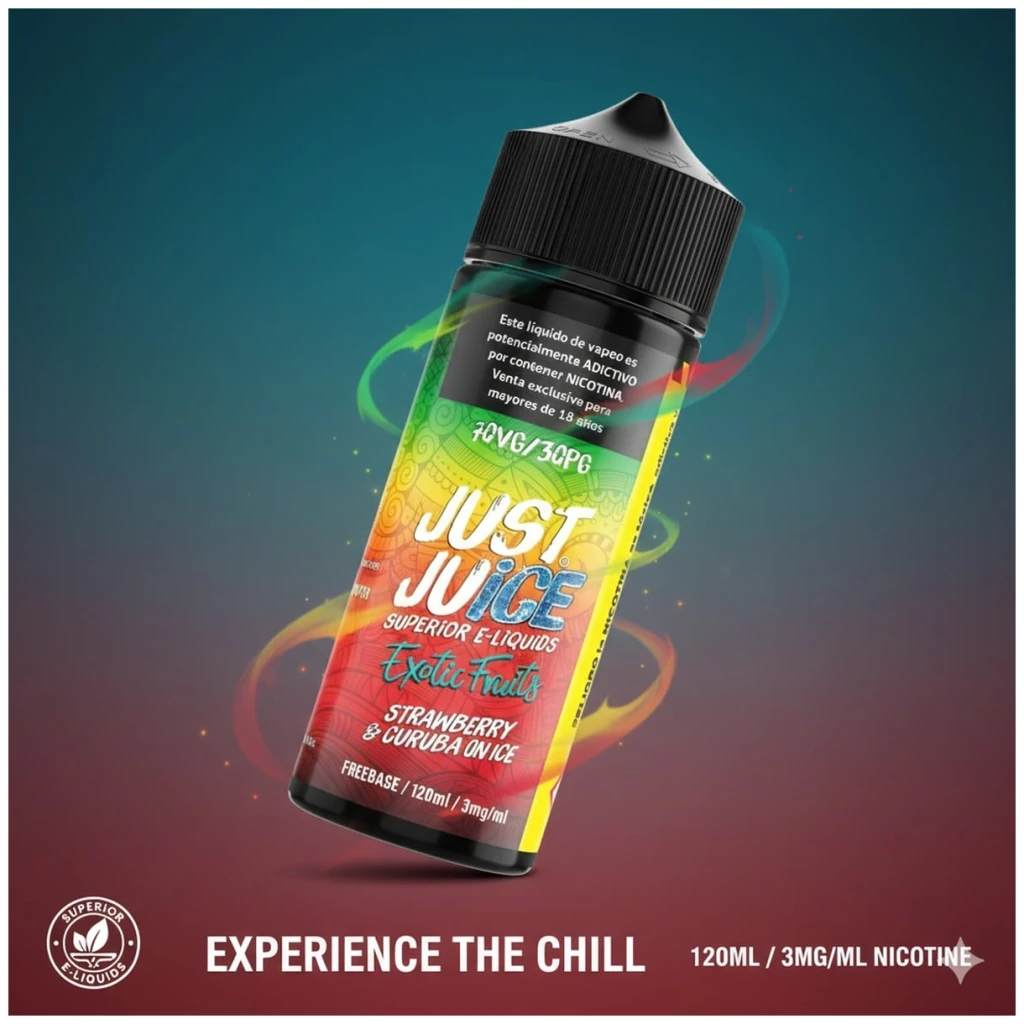 Liquido Just Juice Strawberry Curuba Super Ice 120ml banner