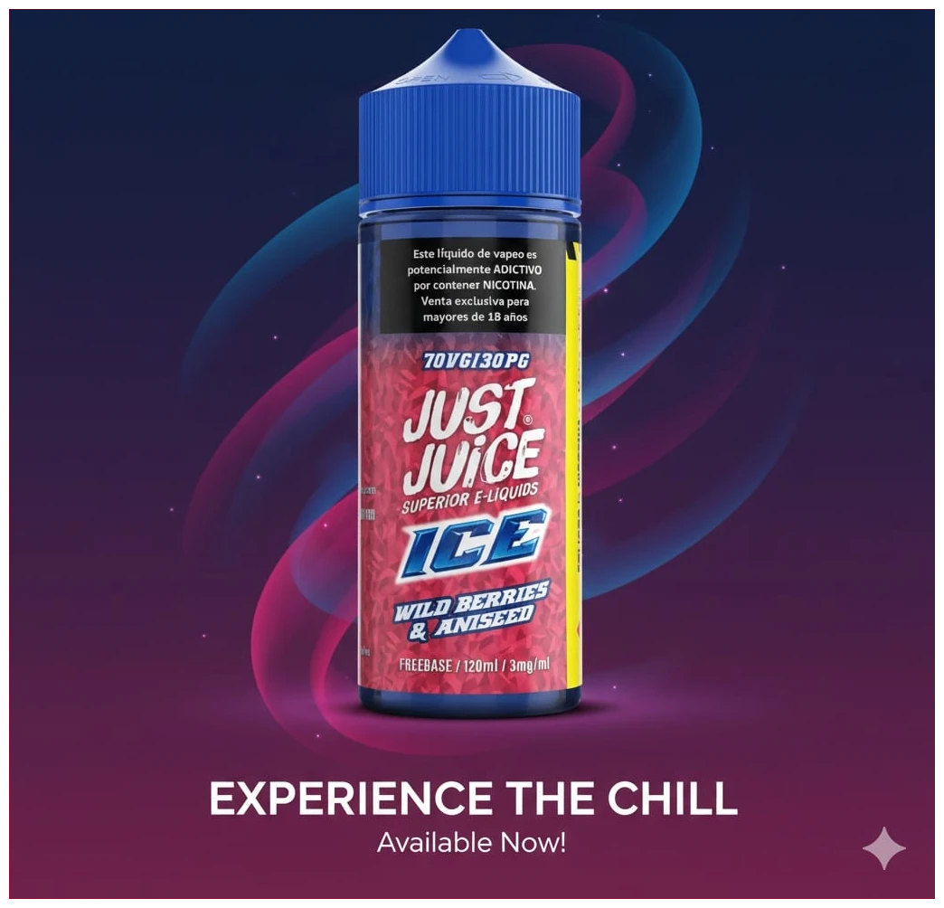 Liquido Just Juice Wild Berries Aniseed 120ml banner