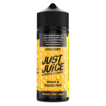 Encuentra las mejores marcas de E liquids 4 Just Juice Mango Passion Fruit 120ml